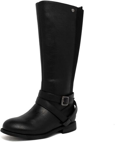 حذاء LONDON FOG للفتيات Brooke Knee High Fashion بسحاب مع إبزيم عصري in Kuwait