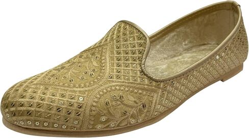 Step n Style Men's Jutti for Wedding Traditional Ethnic Mojari Shoes Sherwani Loafers Handmade Gold Embroidery Juti in Kuwait