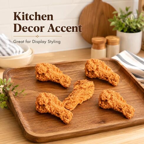 5 Pcs Simulated Chicken Legs Fake Food Model Simulated Model Lifelike Fake Fried Chicken Kitchen Home Party Decoration Display Photography Props in Kuwait