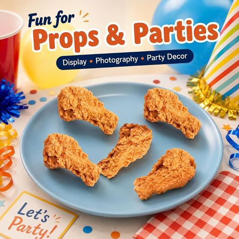 5 Pcs Simulated Chicken Legs Fake Food Model Simulated Model Lifelike Fake Fried Chicken Kitchen Home Party Decoration Display Photography Props in Kuwait
