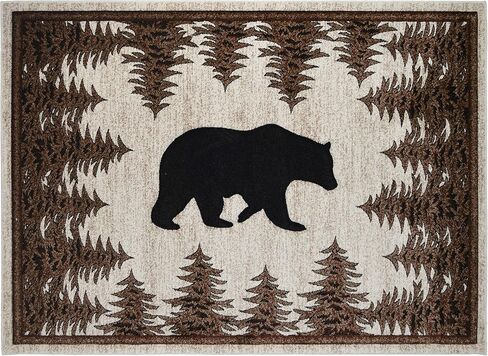 Mayberry Rugs Tranquil Bear Area Rug, 2'3"x3'3", Multi in Kuwait