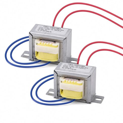2 Pack Input AC 110V 50/60HZ Output AC 12V 10VA Power Transformer for Synchronous Motor Lighting Power Supplies, Audio Equipment etc. AC/AC Single Phase in Kuwait