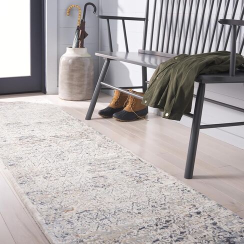 MARTHA STEWART x SAFAVIEH 5'3" x 7'6" كريمي/بيج MSR671A سجادة منطقة غرفة المعيشة وغرفة النوم وغرفة النوم in Kuwait