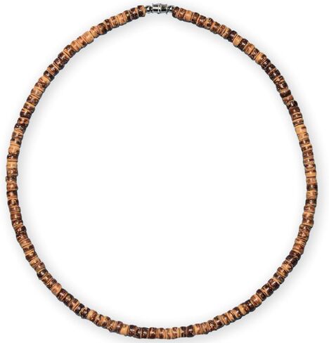 Mens and Womens Summer Beach Surfer Necklace From the Philippines, Mixed Brown Coconut Beads in Kuwait
