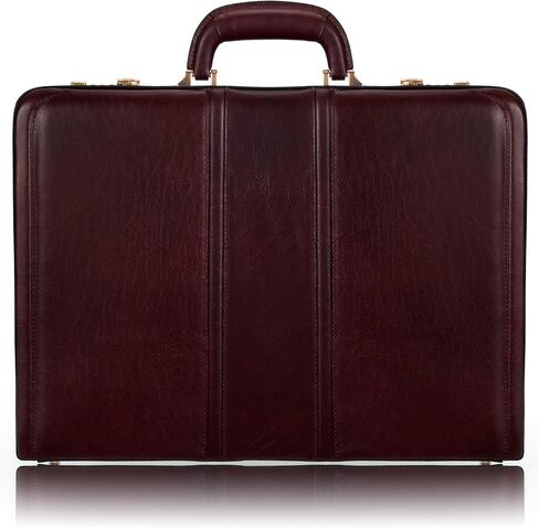 McKleinUSA Daley V Series Leather Locking Attache, Burgundy (80436) in Kuwait