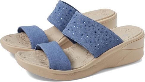 BZees Women's Sienna Bright Machine Washable Comfort Wedge Sandal in Kuwait