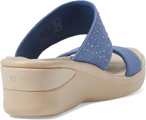 BZees Women's Sienna Bright Machine Washable Comfort Wedge Sandal in Kuwait
