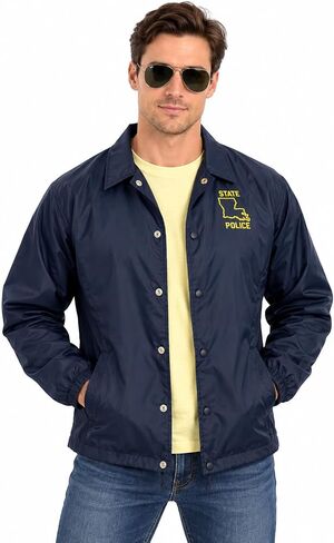 True Detective Jacket Louisiana Police Windbreaker State in Kuwait