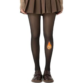 VINICUNCA Girls' Fleece Lined Tights High Waist Winter Warm Stretchy Leggings for Kids in Kuwait