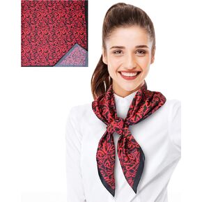 CBC Crown Women's Lightweight Silk Feeling Heart Print Valentines Day Festive Scarf 13"x60" or 35" x 35" in Kuwait