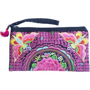 Sabai Jai - Smartphone Wristlet Bag - Handmade Embroidered Boho Clutch Wallets Purses in Kuwait