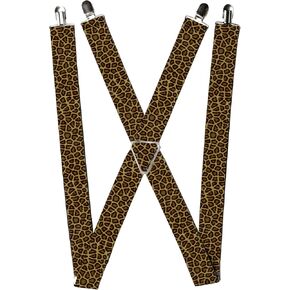 Buckle-Down unisex adults Buckle-down - Leopard Suspenders, Multicolor, One Size US in Kuwait