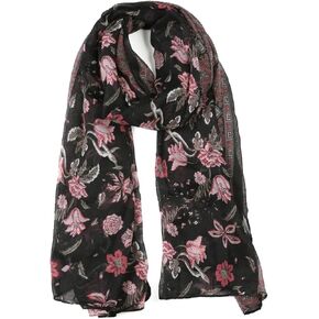 uxcell Large Balinese Yarn Floral Print Scarves Beach Shawl Vintage Style Swimwear Wraps for Women in Kuwait