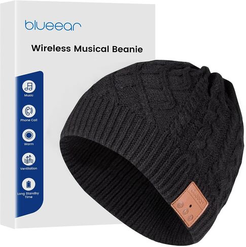 blueear Bluetooth Beanie Hat Bluetooh 5.2 Headphone Wireless Winter Knit Hats with Stereo Speaker and MIC,Gifts for Birthday,Christmas,Thanksgiving Day in Kuwait