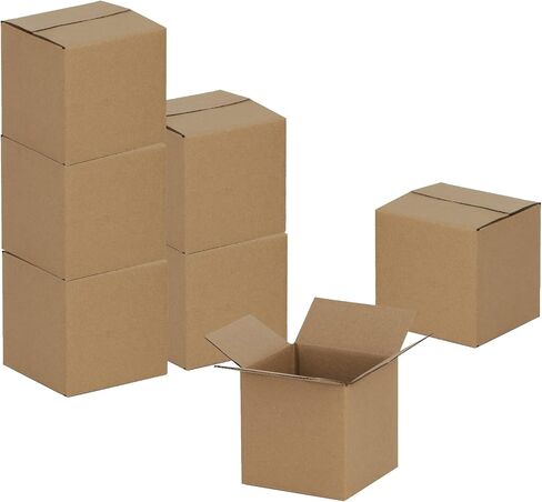4x4x4 inches Shipping Boxes 50 Pack, Kraft Corrugated Small Cardboard Boxes for Mailing Packing, Brown in Kuwait