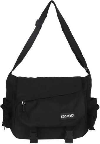 Pbkabiug Cute Nylon Messenger Bag for Women Kawaii Shoulder Crossbody Bag with Kawaii Accessories Aesthetic Tote Bag in Kuwait