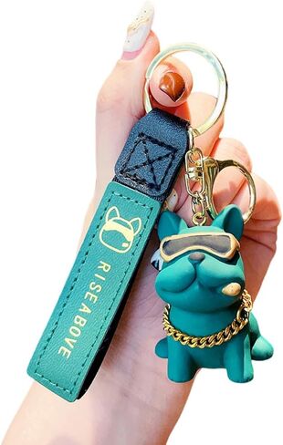 French Bull Dog Keychains Car Cute Cartoon Dog Keychain Puppy Key Organizers Bag Pendant Handbag Decoration in Kuwait
