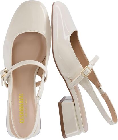 CUSHIONAIRE Women's Gogo Round Toe Mary Jane Dress Shoe +Memory Foam, Wide Widths Available in Kuwait