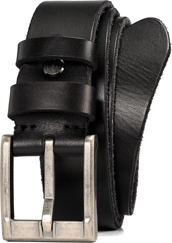 WOLFANT Full Grain Leather Casual Work Belts for Men,100% Italian Real Solid Leather in Kuwait