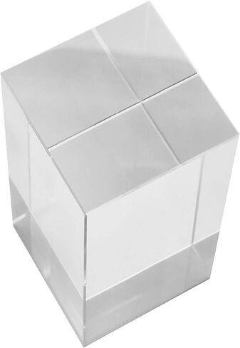Clear Polished Acrylic Cube Display Case,Solid Acrylic Display Block,Jewelry Ring Acrylic Holder Display,Collection Showcase (2" x 2" x 4") in Kuwait