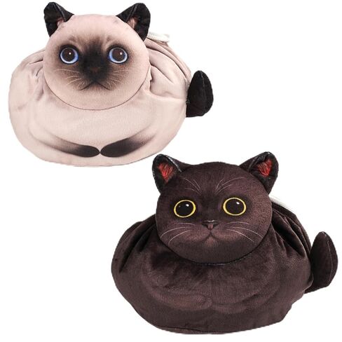 Drawstring Makeup Bag, Cat Makeup Bag, Travel Makeup Organizer, Cosmetic Pouch Bag, Cat Gift for Women, Lay Flat Makeup Bag for Valentine's Day Gifts in Kuwait