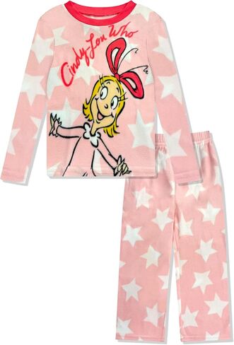Dr. Seuss The Grinch Pajamas Christmas Notch Collar Ultra-Soft Pajama Set For Kids and Toddlers in Kuwait
