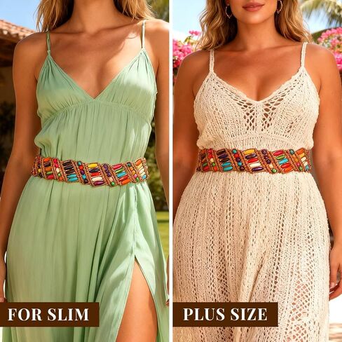 Bohend Boho Waist Belt Braid Dress Belts Vintage Wrap Woven Dress Belt for Women and Girls in Kuwait