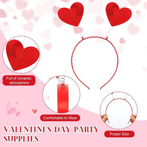 Youyole 36 Pcs Valentine's Day Accessories, Including 18 Pcs Heart Headband and 18 Pcs Heart Sunglasses, Valentines Day Headband Bulk Heart Shaped Sunglasses for Valentines Women Kids Party Props in Kuwait