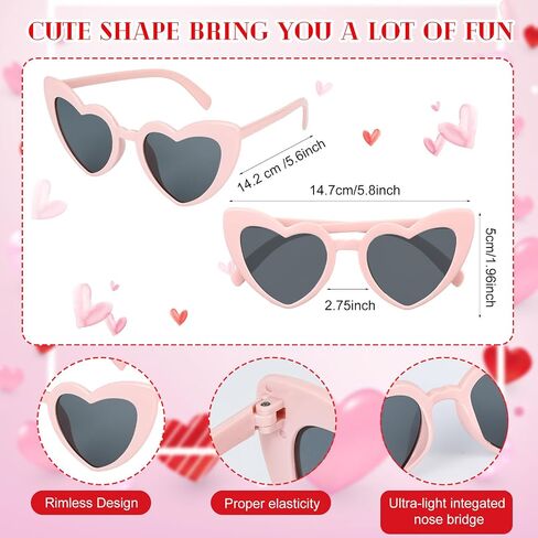 Youyole 36 Pcs Valentine's Day Accessories, Including 18 Pcs Heart Headband and 18 Pcs Heart Sunglasses, Valentines Day Headband Bulk Heart Shaped Sunglasses for Valentines Women Kids Party Props in Kuwait