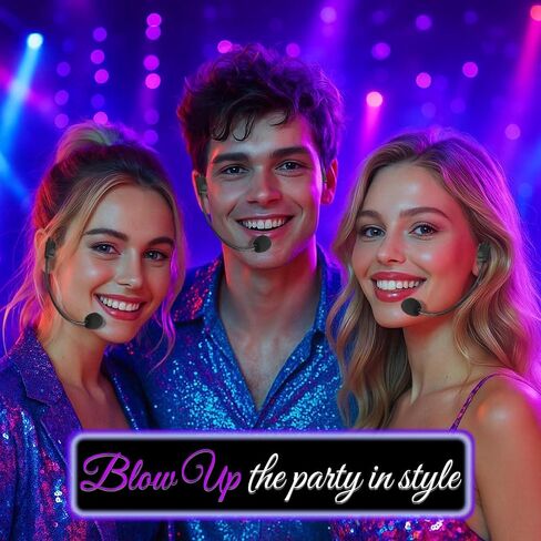 Jsuslife Fake Headset, Rockstar Costume Cosplay Accessories for Men and Women, Hippie Singer Headphone Props Birthday Party Supplies Halloween for Kids and Adults in Kuwait