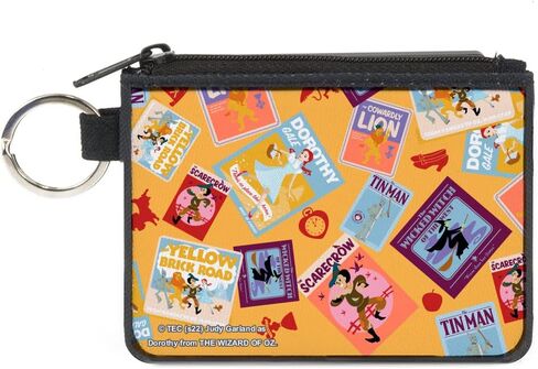 Buckle-Down Movies Wallet, Zip Clutch, The Wizard of Oz Vintage Picture Cards Scattered Yellow, Canvas in Kuwait