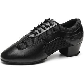 Latin Dance Shoes for Women Lace-up Ballroom Modern Salsa Teaching Practice Professional Performance Dance Shoes 1.5 Inch Low Heel in Kuwait