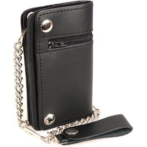 Hot Leathers - WLB1010 BLACK, 4" Skull Leather Wallet (Black, 4") in Kuwait