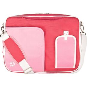 Vangoddy Pindar 13" 14 inch Laptop Messenger Shoulder Bag Soft Nylon Briefcase (Pink) in Kuwait
