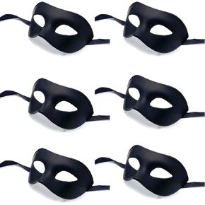 CYIWHI Halloween Black Masquerade Mask for Men, Ventian Mask Masquerade Mask For Christmas Costume Party Phantom Of The Opera Cosplay Mardi Gras in Kuwait