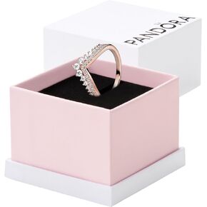 Pandora Jewelry Princess Sparkling Wishbone Cubic Zirconia Ring in Rose, With Gift Box in Kuwait