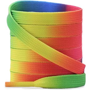 YJRVFINE Gradient Rainbow Shoelaces Fashion Colorful British Style Shoestring Flag Camouflage Zebra Shoe Laces(1 Pair) in Kuwait