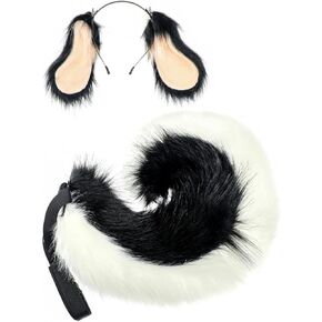 Cosplay Animal Tail Fox Squirrel Cat Dog Wolf Tail and Ears Headband Costume Accessory in Kuwait