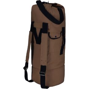 WHITEDUCK G.I Top Load Military Rucksack Style Double Strap Duffel Bag Heavy Duty and Water Resistant- Gym, Sports, Travel, Hiking, Backpacking (Olive, Standard 21" x 37") in Kuwait