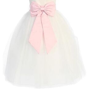 Satin Preformed Bow Adjustable Sash Belt 14 Colors Infant to Teen in Kuwait