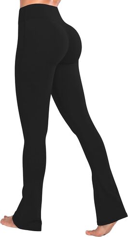 Sunzel Butterflycra High Waist Mini Flared Leggings for Women, Tummy Control Casual Flare Yoga Pants for Yoga Workout Gym in Kuwait