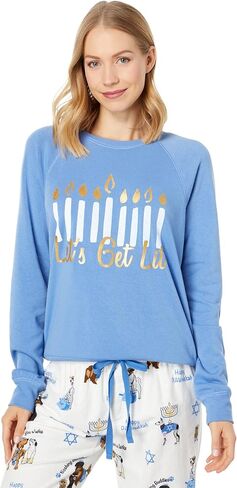 PJ Salvage Women's Loungewear Flannels Long Sleeve Top in Kuwait