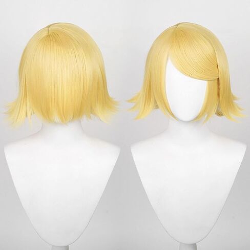 Short Yellow Hair for Len Cosplay Wig Women Halloween Costume Carnival Party Wigs in Kuwait
