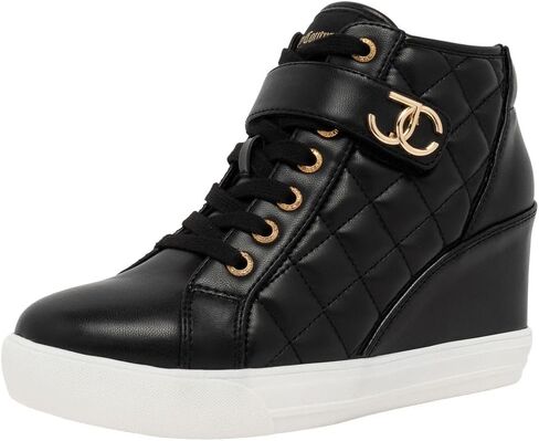 أحذية رياضية نسائية من Juicy Couture ذات نعل سميك مع شعار معدني - أحذية رياضية عصرية برباط للنساء - أحذية رياضية عالية الجودة - رحلة in Kuwait