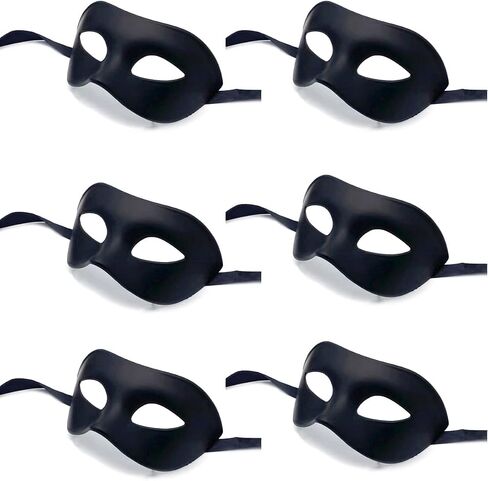 CYIWHI Halloween Black Masquerade Mask for Men, Ventian Mask Masquerade Mask For Christmas Costume Party Phantom Of The Opera Cosplay Mardi Gras in Kuwait