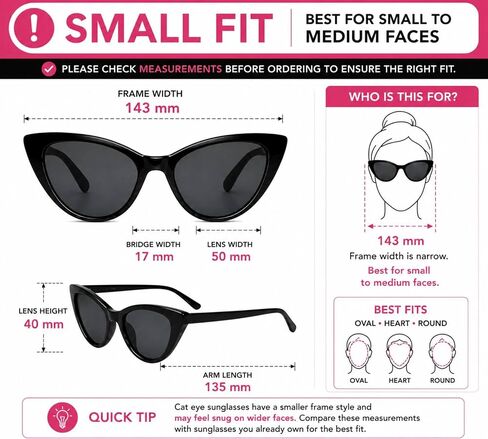 3 Pairs Cat Eye Sunglasses for Women, UV Protected Retro Sunglasses Womens, Beautiful Patterns Cateye Shades for Women in Kuwait