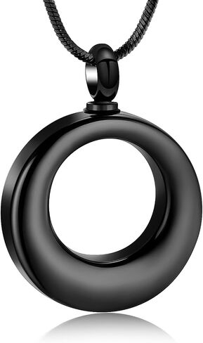 Cremation Jewelry Urn Necklace for Ashes Stainless Steel Circle of Life Eternity Memorial Keepsake Urn Pendant for Ashes in Kuwait