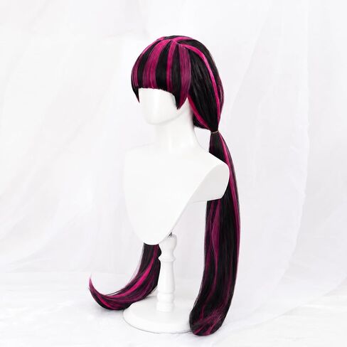 ZNTU Natsuki Cosplay Wig with Hair Clips, Game Ddlc Natsuki Costume Wig, Heat Resistant Synthetic Hair Wig in Kuwait