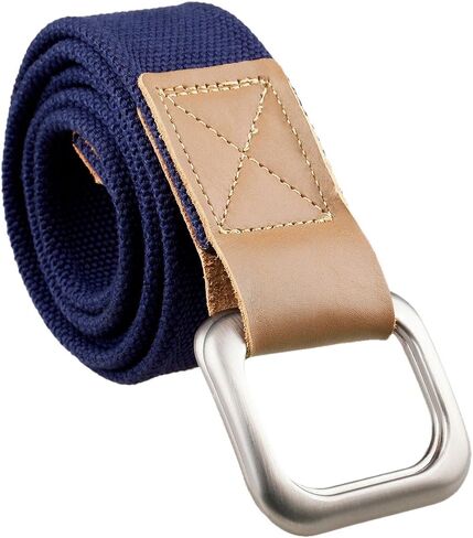 moonsix Canvas Belts for Men Women,Solid Color Casual D Ring Webbing Belt in Kuwait