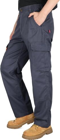 Men's FR Cargo Pants Flame Resistant Pants Lightweight 7.5oz 100% Cotton Fire Retardant Elastic Waist Pants in Kuwait